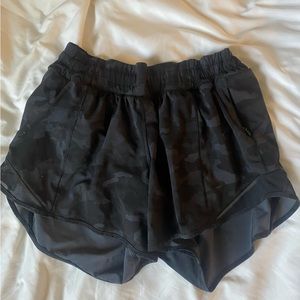 Lululemon Black Camo 4” shorts